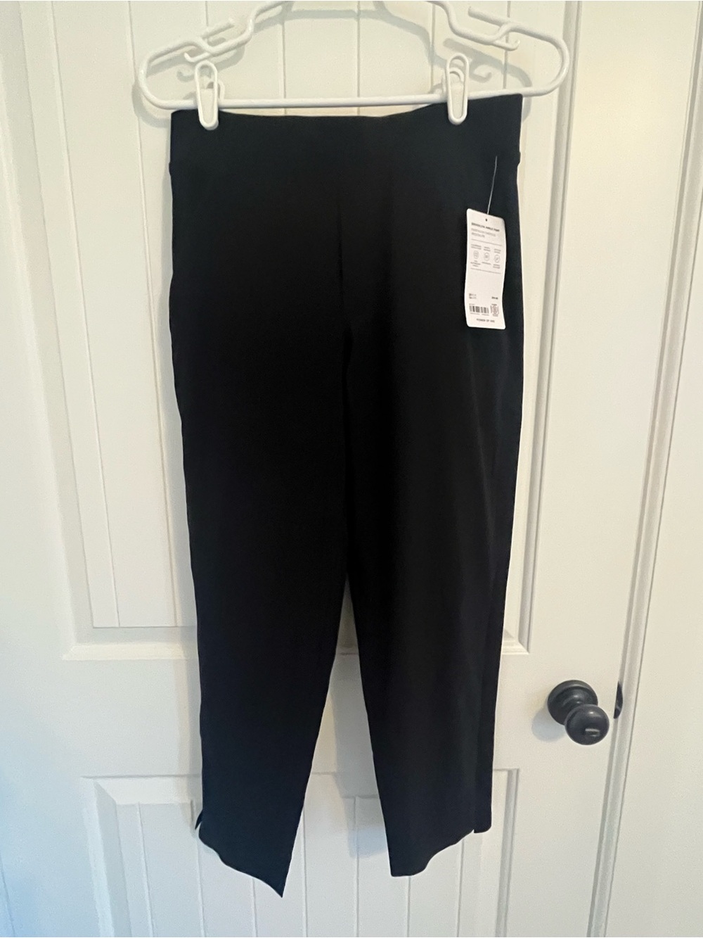 Athleta Black Straight-Leg Pull-On Pants